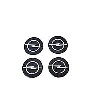 Наліпки на ковпачки, наліпки на диски Opel Опель 52 мм чорні 4 шт