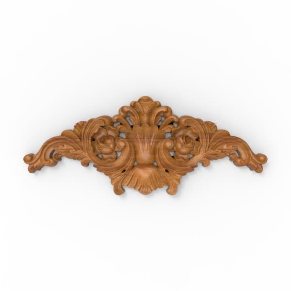 Різьблений декор - накладка з дерева на меблі чи двері 250х100 мм