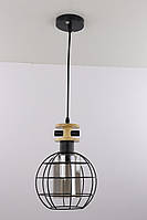Люстра подвесная LOFT на 1 лампочку 25071 Черный 35-90х19х19 см. d