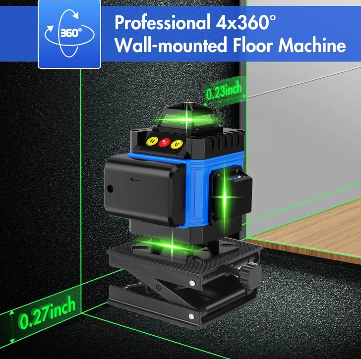 Профессиональный лазерный уровень Laser Level для строительства, Лазерный уровень для домашнего использования - фото 2 - id-p2185440533