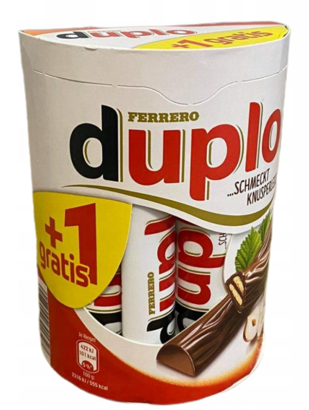 Шоколадні батончики Ferrero Duplo з шоколадно-горіховою начинкою, 182 г, фото 1