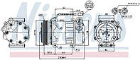 Компрессор кондиционера PEUGEOT 406 (8C) / CITROEN C5 (DC_) 1994-2014 г.