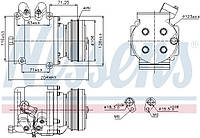 Компрессор кондиционера HONDA CR-V (RD) / HONDA CIVIC (EG, EH) 1991-2002 г.