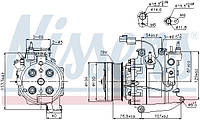 Компрессор кондиционера HONDA FR-V (BE) / HONDA CIVIC (FD, FA) 2004-2013 г.