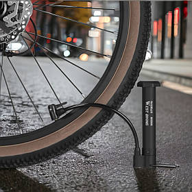 Ножний насос для велосипеда та м'ячів з 3 насадками 18*5 см, велонасос