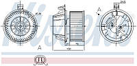 Вентилятор кабины кондиц. DACIA DUSTER / DACIA SANDERO 2004-2018 г.