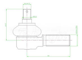 Наконечник циліндра повороту навантажувача TOYOTA 3-5FG10-30 No 456602054171, 45660-20541-71, фото 5