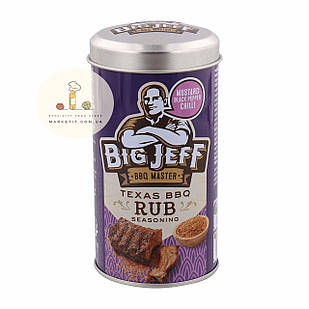 Спеції Big Jeff Texas BBQ Rub, для м'ясних страв на грилі 100 г.