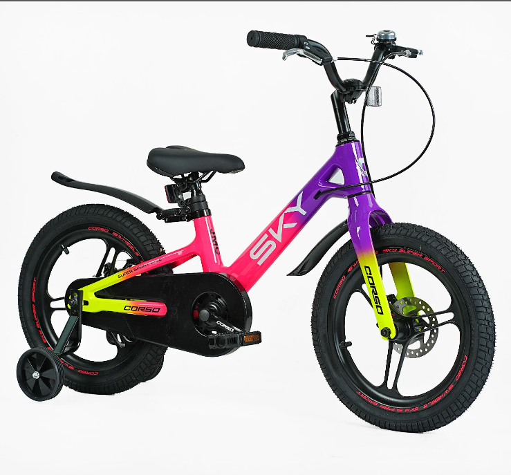 Велосипед 16 дюймів 2-х колісний Corso «Sky» SK-16522 МАГНІЄВА РАМА, ЛИТІ ДИСКИ, фото 1