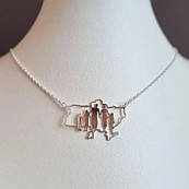 Кольє срібне Родина і Україна в теріторіальних кордонах держави