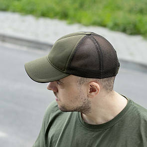 Чоловіча кепка бейсболка Form хакі без логотипів на липучці розмір 54-58 унісекс