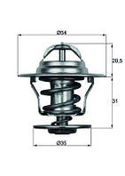 Термостат MULTICAR M26 / MULTICAR M25 / AUDI A2 (8Z0) / VW GOLF (1H1) 1973-2020 г.