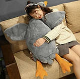 М'яка іграшка подушка Гусак-обнімусь 130 см, дитяча плюшева обіймашка., фото 3