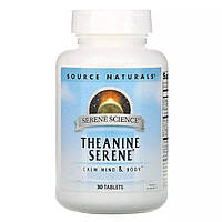 Аминокислота Source Naturals Serene Science Theanine Serene, 30 таблеток DS