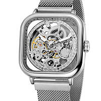 Мужские серебряные часы наручные Forsining Eagle II Dobuy Чоловічий срібний годинник наручний Forsining Eagle