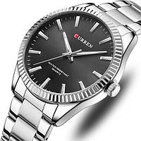 Мужские серебряные наручные часы Curren Graf Dobuy Чоловічий срібний наручний годинник Curren Graf