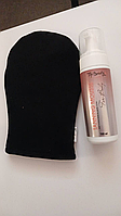 Набір мус-автозасмага для тіла + рукавичка + косметичка Top Beauty
