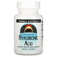 Препарат для суставов и связок Source Naturals Hyaluronic Acid 100 mg, 30 таблеток DS