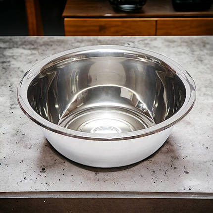 Глибока кухонна миска нержавіюча сталь 60*20 см, столова миска, фото 2