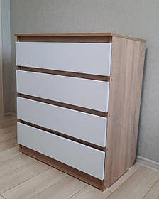 Комод Лайт 4 із ящиками Сонома/Білий 800Х450Х900