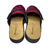 Жіночі домашні тапочки велюрові inblu на липучках з ремінцем регулюючим підйом та м'якою замшевою устілкою, фото 5