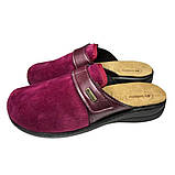 Жіночі домашні тапочки велюрові inblu на липучках з ремінцем регулюючим підйом та м'якою замшевою устілкою, фото 4