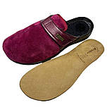 Жіночі домашні тапочки велюрові inblu на липучках з ремінцем регулюючим підйом та м'якою замшевою устілкою, фото 8