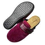 Жіночі домашні тапочки велюрові inblu на липучках з ремінцем регулюючим підйом та м'якою замшевою устілкою, фото 9