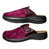 Жіночі домашні тапочки велюрові inblu на липучках з ремінцем регулюючим підйом та м'якою замшевою устілкою, фото 6