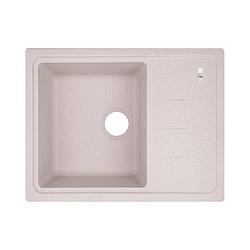 Кухонна мийка прямокутна 62х43 см з крилом граніту Lidz 620x435/200 COL-06 Світло-Бежевий