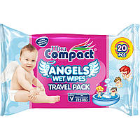 Детские влажные салфетки Ultra Compact Angels Baby 20 шт (8697420533328)