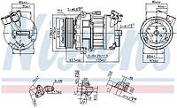 Компрессор кондиционера NISSAN NV300 (X82) / OPEL VIVARO B (X82) 2001-2020 г.