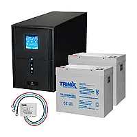 Комплект резервного живлення: Kraft PSW2000VA/1600W(LCD)24V UPS + гелева батарея 1143 Вт*г (42-00063-2)
