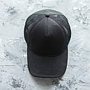 Чоловіча кепка бейсболка Form чорна без логотипів на липучці розмір 54-58 унісекс, фото 6