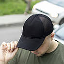 Чоловіча кепка бейсболка Form чорна без логотипів на липучці розмір 54-58 унісекс, фото 4