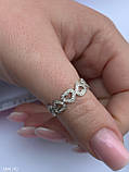 Срібна каблучка з сердечками, фото 5