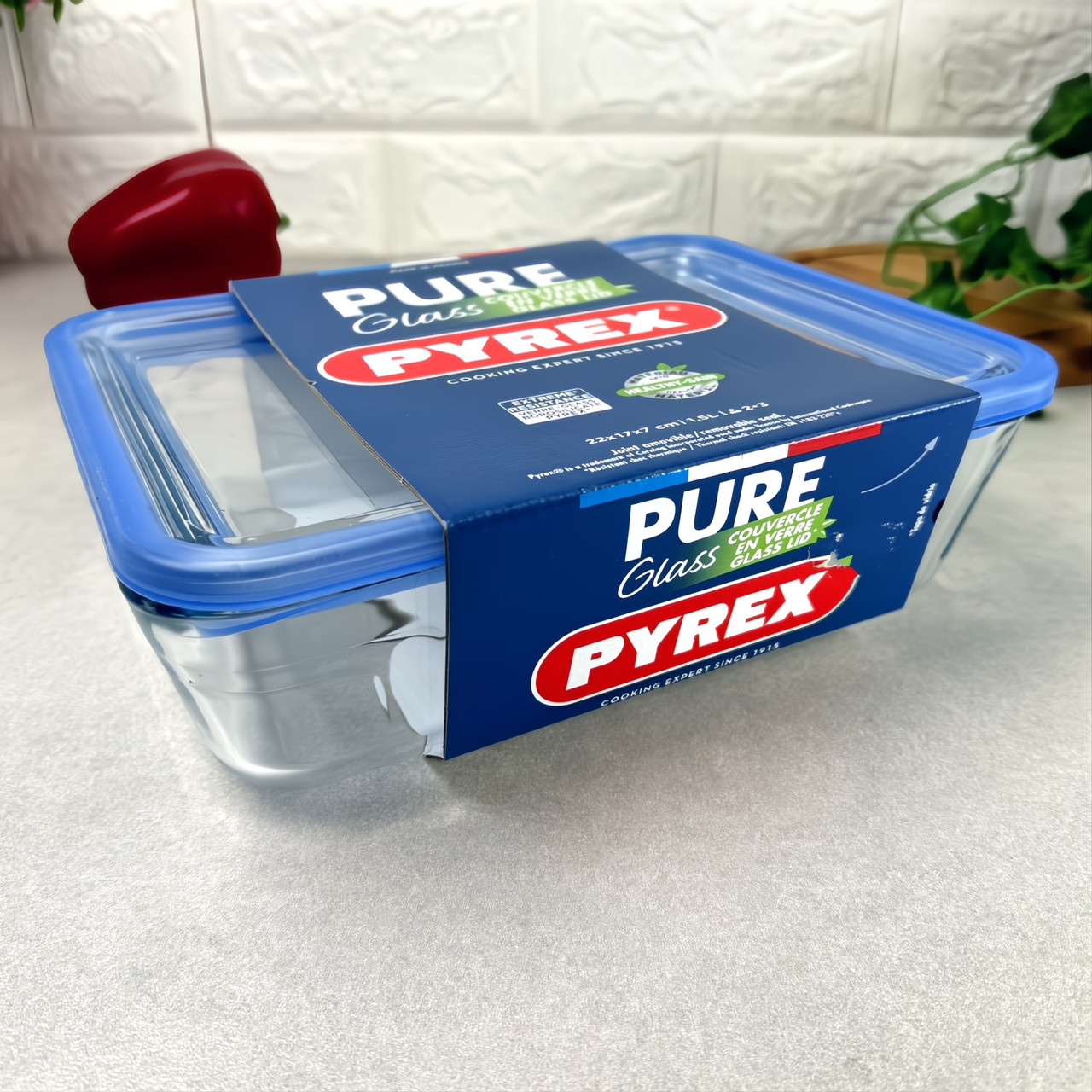 Прямокутна форма для духовки 1.5 л з ущільнювачем PYREX Pure Glass