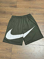 Шорты Nike Big Swoosh Khaki Шорты найк цвета хакки Шорты на лето хаки Nike Шорты легкие летние