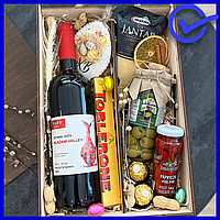 Оригинальный подарок на Пасху с алкоголем и шоколадными яйцами, вкусный подарочный бокс для праздника