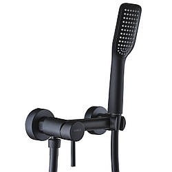 Змішувач для душу з гарнітуром Globus Lux ALPEN SBT1-105-BB Чорний матовий
