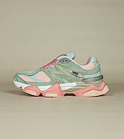 Женские кроссовки New Balance 9060 light Green Pink / стильные кроссовки женские Нью Беланс замша 38