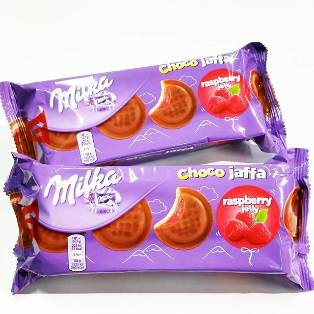 Бісквіт Milka Choco Jaffa Raspberry Jelly (милка з малиновим джемом), 150 г, фото 1