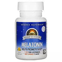 Натуральная добавка Source Naturals Melatonin 1mg Sleep Science, 100 леденцов Апельсин DS