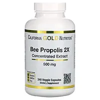 California Gold Nutrition, Bee Propolis, пчелиный прополис 2Х, 500 мг, 240 капсул