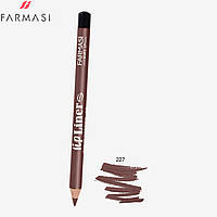 Деревянный карандаш для губ Lip Liner 227 Шоколадный Make Up Farmasi 1.14 г