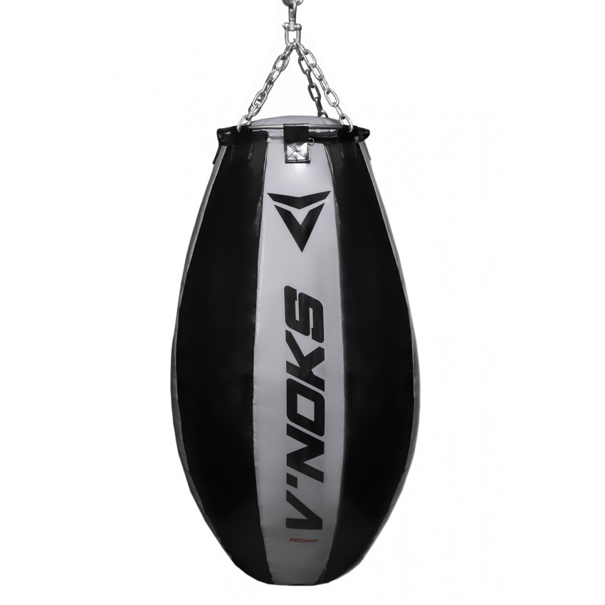 🔥 Боксерський мішок апперкотный 110 см 50-60 кг V'Noks чорно-білий + ланцюга у подарунок!🎁