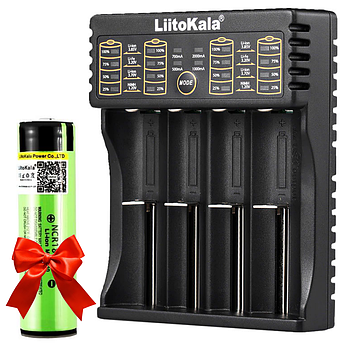 Зарядний пристрій Liitokala Lii-402 + Подарунок 1шт Акумулятор LiitoKala 18650 3400mAh, NCR 34B