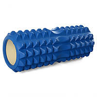 Масажер MS 0857-4-BL рулон для йоги, синій, кул., розмір 33-13 см.