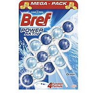 Подвесной блок для туалета Bref Power Aktiv Ocean, 3 х 50 г