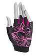 Рукавички для фітнесу MadMax MFG-770 Flower Power жіночі чорний/рожевий, фото 2